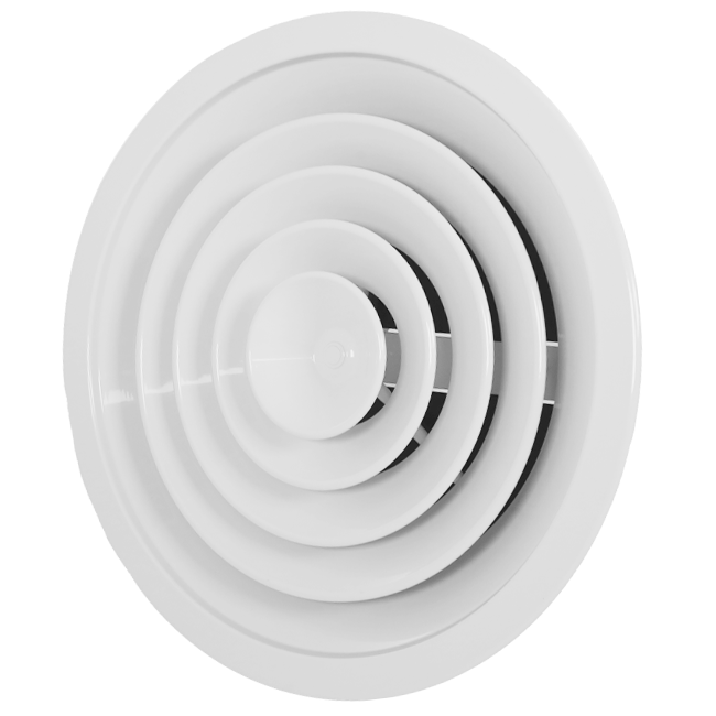 Takdiffusor rund med fast mönster Ø 150 mm - RAL9016