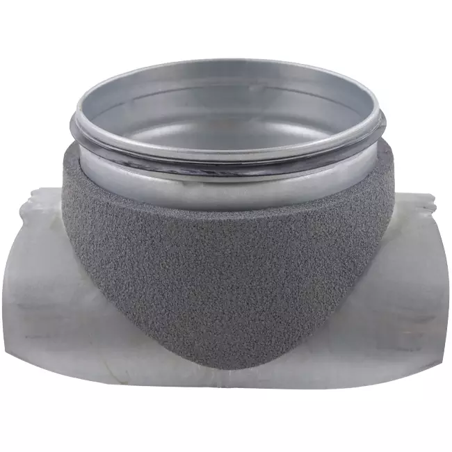 Thermoduct rund anslutning (nippel) 125 mm - 125 mm (90 grader)