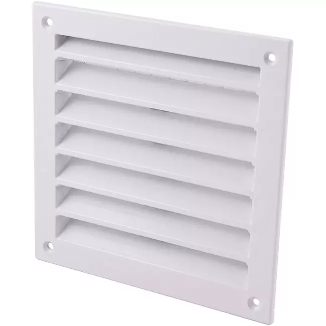 Ytterväggsgaller aluminium 150x150 mm - RAL 9016