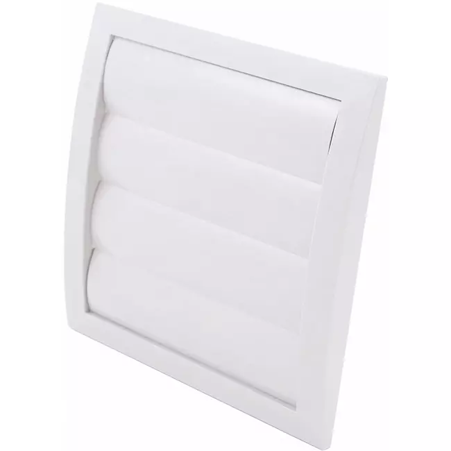 Lamellgaller för avlastning av ventilationsgaller 150x150 diameter: 100, vit  - ND10Z