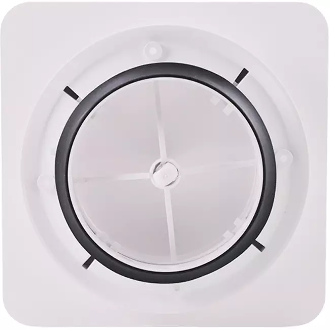 ClimaConnect Design-ventil, fyrkantig, Ø 125 mm – vit