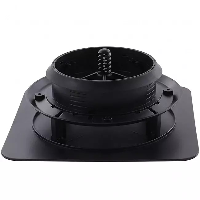 ClimaConnect Design-ventil, fyrkantig, Ø 125 mm – svart