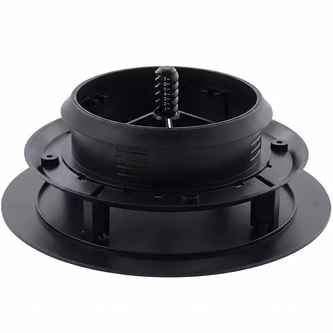 ClimaConnect Design-ventil, rund, Ø 125 mm – svart