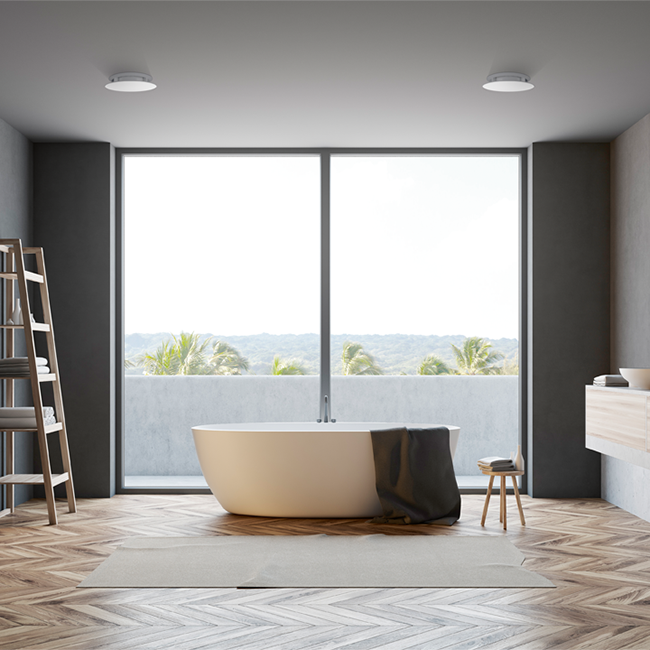 ClimaConnect Design-ventil, rund, Ø 125 mm – vit