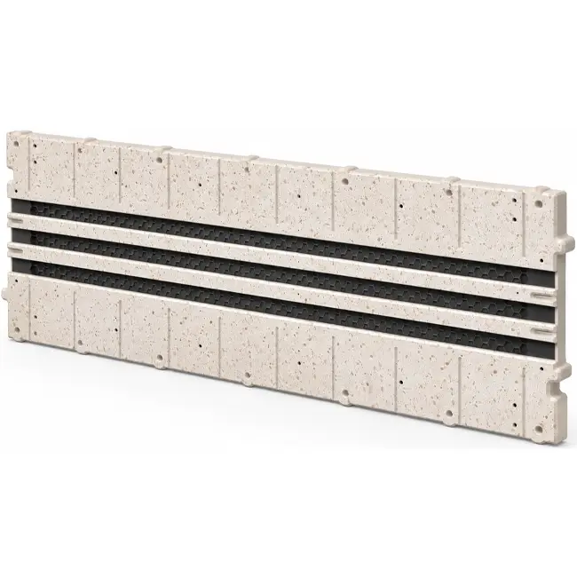 Ergovent-mellanstycke för modulära insättningsbara linjegaller 1050 mm – 3 slitsar