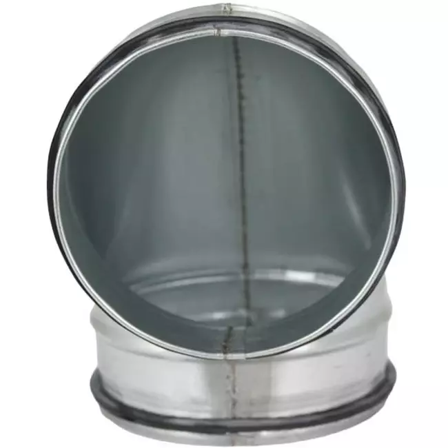 Kort och rund spiralböj 90° Ø 150 mm till spiralrör