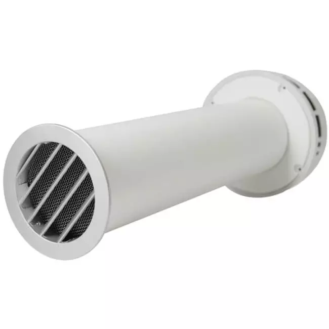 Isolerad fasadventil för naturlig ventilation Ø 100 mm SPK2-100
