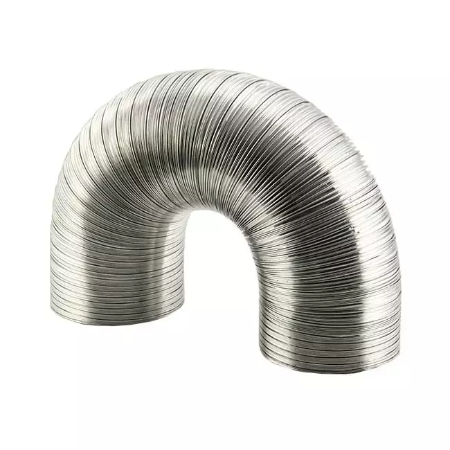 Styv ventilationsslang i aluminium, rund Ø 150 mm, längd 1,5 meter