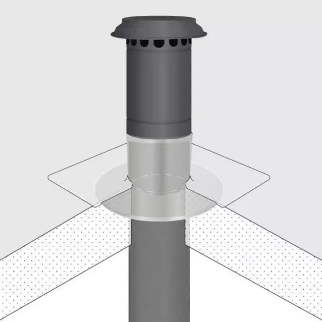 Värmeisolerande rör ventilationshuv Ø 125 mm