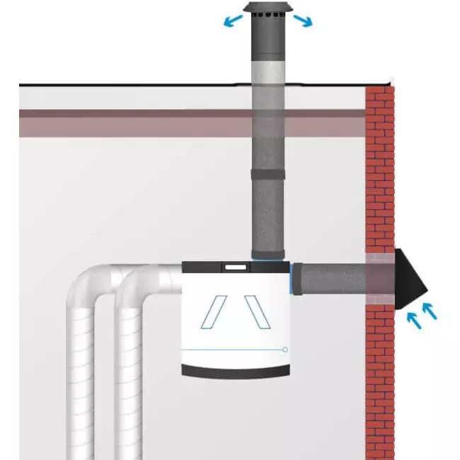 Värmeisolerande rör ventilationshuv Ø 125 mm