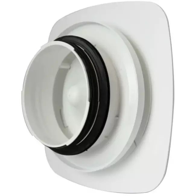 Vent-Axia Uniflexplus RVV 125 mm justerbar ventil fyrkantig - vit