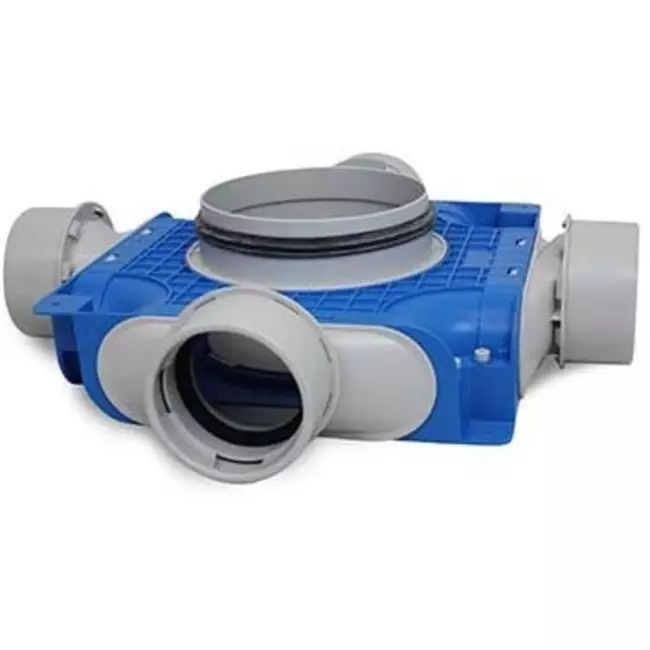 Vent-Axia Uniflexplus ventilation underfördelningslåda 4x Ø 90 mm med tapp Ø 180 mm