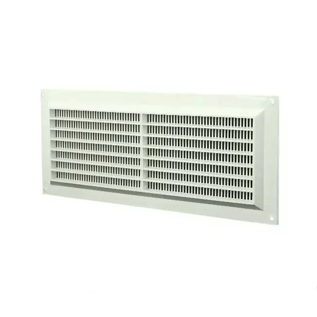 Rektangulärt ventilationsgaller med galler 130x300, vit  - VR1330