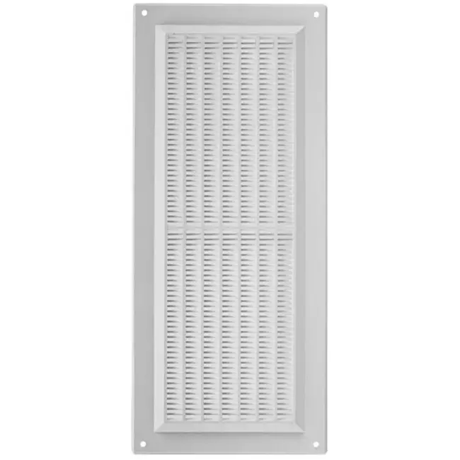 Rektangulärt ventilationsgaller med galler 130x300, vit  - VR1330