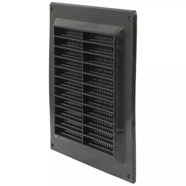 Fyrkantigt ventilationsgaller 150x150 mm , svart - VR1515M