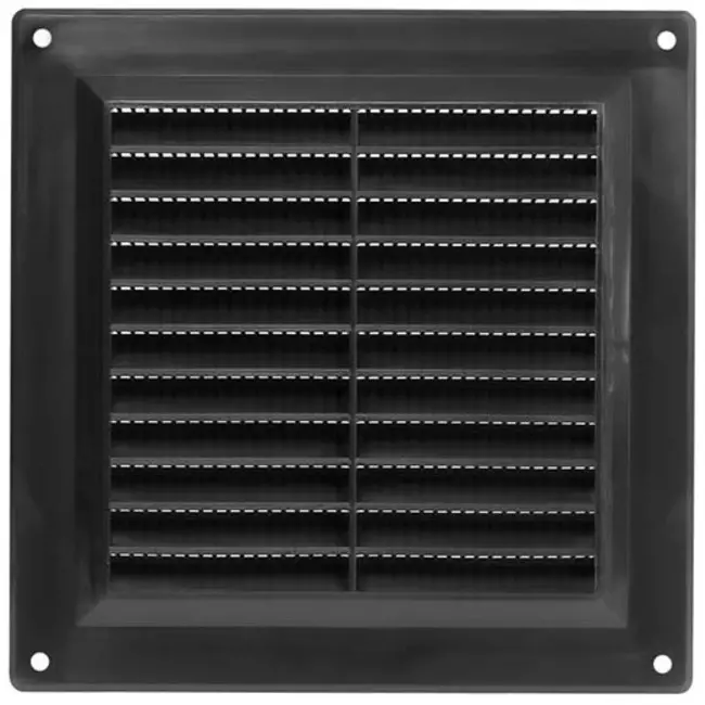 Fyrkantigt ventilationsgaller 150x150 mm , svart - VR1515M