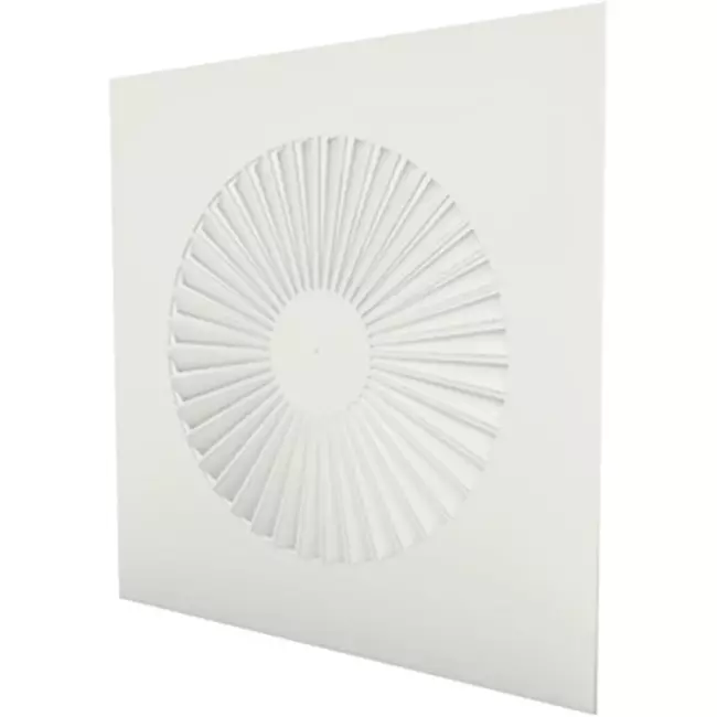 Fyrkantig virvelspridare 594x594 med fläktblad – diameter 500 mm