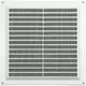 Fyrkantigt ventilationsgaller med grill 250x250, vit  - VR2525