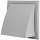 Fasadgaller med backspjäll 150x150 mm diameter 100 mm, grått - ND10FVP