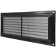 Rektangulärt ventilationsgaller med galler 130x300 , svart - VR1330M
