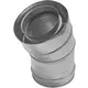 Koncentrisk diameter 130 - 200 mm böj 30 gr I316L/I304 (D0,5/0,6) (inkl. gummitätning innerrör)