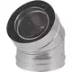 Koncentrisk diameter 80 - 125 mm böj 45 gr I316L/I304 (D0,5/0,6) (inkl. gummitätning innerrör)