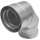 Koncentrisk diameter 80 - 125 mm böj 90 gr I316L/I304 (D0,5/0,6) (inkl. gummitätning innerrör)