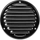 Runt ventilationsgaller av metall Ø 125 mm, svart - MR125M – RAL9005