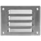 Fyrkantigt ventilationsgaller av metall 140x105 mm aluminium - MR14105Al