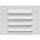 Fyrkantigt ventilationsgaller av metall 140x105 mm, vit t - MR14105