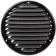 Runt ventilationsgaller av metall Ø 160 mm, svart - MR160M – RAL9005