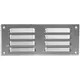 Fyrkantigt ventilationsgaller av metall 260x105 mm aluminium - MR26105Al