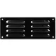 Fyrkantigt ventilationsgaller av metall 260x105 mm, svart - MR26105M - RAL9005