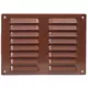 Fyrkantigt ventilationsgaller av metall 260x105 mm, brunt - MR26105B