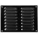 Fyrkantigt ventilationsgaller av metall 260x190 mm, svart - MR26195M - RAL9005