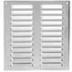 Fyrkantigt ventilationsgaller av metall 260x280 mm aluminium - MR2628Al