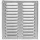 Fyrkantigt ventilationsgaller av metall 260x280 mm rvs - MR2628i