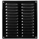 Fyrkantigt ventilationsgaller av metall 260x280 mm, svart - MR2628M - RAL9005
