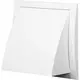 Fasadgaller med backspjäll 190x190 mm diameter 125 mm, vit t - ND12FV