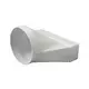Rektangulär reducerare av plast Ø 125 mm - 220X55 mm - KSD25-125