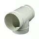 Runt T-stycke i plast diameter: 100 mm - AT100