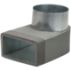Thermoduct-vinkel 170 mm x 80 mm till diameter 160 mm för kanalisation