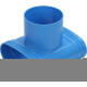 Wavin Ventiza T-koppling PVC oval 195x80x50 mm med diameter 125 mm M/M/M