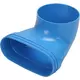 Wavin Ventiza Ändstycke 90 grader PVC oval 195x80x70 mm med diameter 125 mm M/M