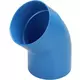Wavin Ventiza 45 grader böj PVC rund med diameter 125 mm M/S