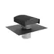 Econox CTM ventilationshuv 200 mm aluminium antracit med täckstycke