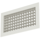 Dubbelt justerbart vägggaller i aluminium - med friktionsfjädrar - 500x150 mm - RAL 9010