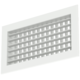 Dubbelt justerbart vägggaller i aluminium med dämpare - med friktionsfjädrar - 500x100 mm - RAL 9016