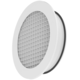 Cirkulärt vägggaller av aluminium med fast galler - 125 mm - RAL 9003