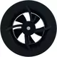 Solara badrumsfläkt med heat mover - 100 mm diameter - matt svart